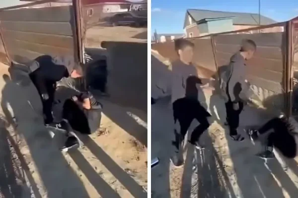 Атырау облысында жасөспірімдердің жаппай төбелесі видеоға түсіп қалды